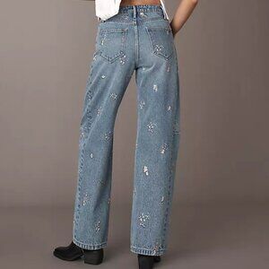 NEW DRIFTWOOD JEANS Elaine Barrel Gilded Garden Jeans  denim for women 1225 8t4